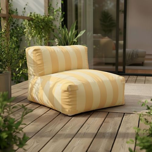 Fauteuil De Jardin Rayé Pour Canapé Modulable Jaune Clair Mixi