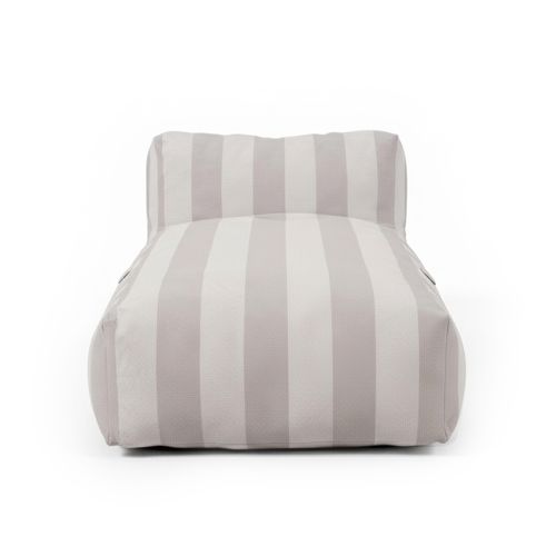 Méridienne Rayé Pour Salon De Jardin Modulable Beige Mixi