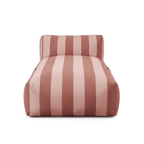 Méridienne Rayé Pour Salon De Jardin Modulable Terracotta Mixi