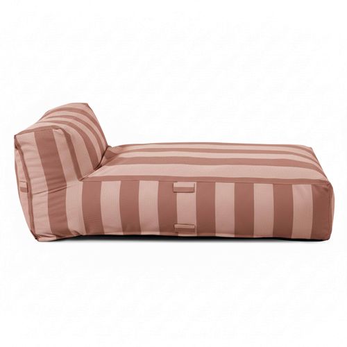 Méridienne Rayé Pour Salon De Jardin Modulable Terracotta Mixi