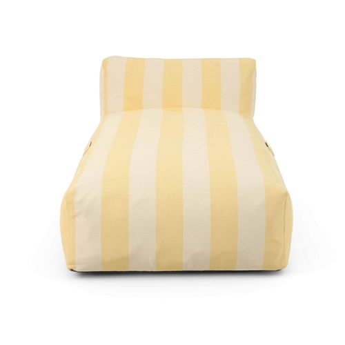 Méridienne Rayé Pour Salon De Jardin Modulable Jaune Clair  Mixi