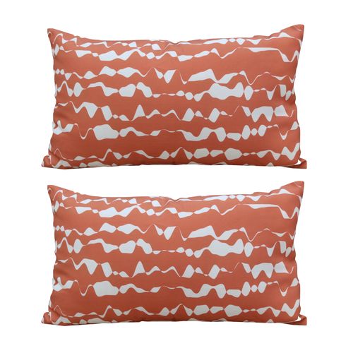 Lots De 2 Coussins Rectangulaire Terracotta 50 X 30cm Pipa