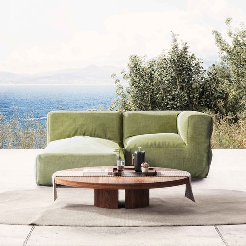 Salon De Jardin Un Fauteuil D'angle Et 1 Méridienne Vert Cactus Mixi