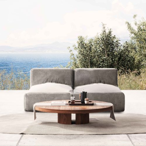 Canapé De Jardin Modulable Avec 2 Méridiennes Gris