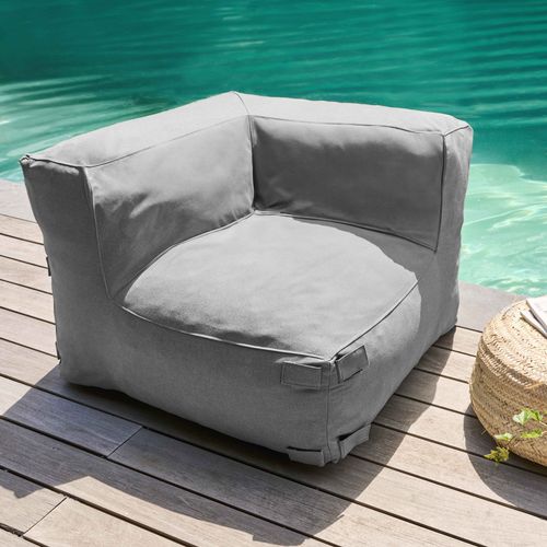 Canapé De Jardin Modulable Avec 2 Fauteuils D'angle Gris
