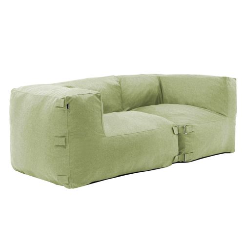 Salon De Jardin Modulable Avec 2 Fauteuils D'angle Vert Cactus Mixi