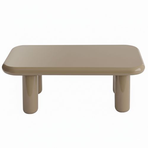 Table Basse Rectangulaire 100 Cm En Mdf Effet Laqué Taupe