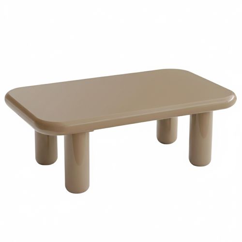 Table Basse Rectangulaire 100 Cm En Mdf Effet Laqué Taupe