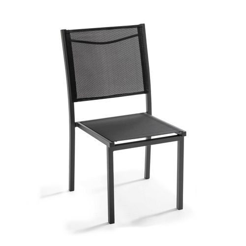 Ensemble Table De Jardin Et 8 Chaises Avec Plateau Verre Noir Ajaccio