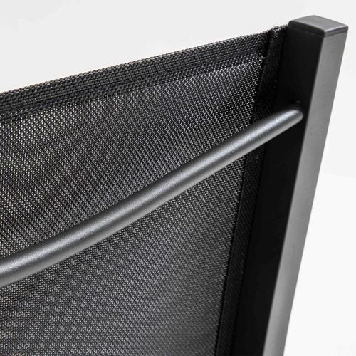 Ensemble Table De Jardin Et 8 Chaises Avec Plateau Verre Noir Ajaccio