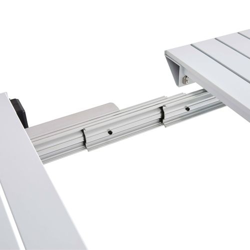 Table De Jardin Extensible Aluminium 52 à 260cm Et 10 Chaises Blanche