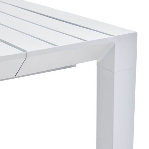 Table De Jardin Extensible Aluminium 52 à 260cm Et 10 Chaises Blanche