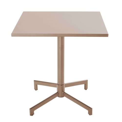 Table De Jardin Carrée Bistrot Avec Plateau Rabattable Taupe Palavas