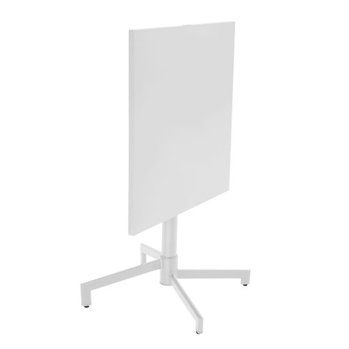 Table De Jardin Carrée Bistrot Avec Plateau Rabattable Blanc Palavas