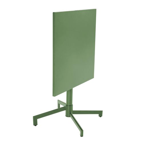 Table De Jardin Carrée Bistrot Avec Plateau Rabattable Vert Cactus Palavas