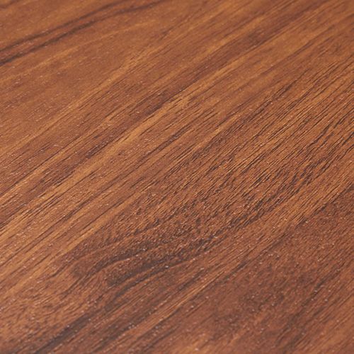 Table Basse Effet Bois Ronde Diam 50 Cm Bois Foncé