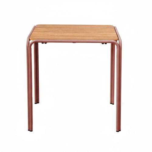 Table De Jardin Bistrot En Métal Et Polywood 70 Cm Argile Roussillon