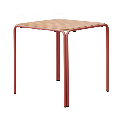 Table De Jardin Bistrot En Métal Et Polywood 70 Cm Argile Roussillon