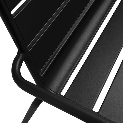 Banc De Jardin En Métal Noir Palavas