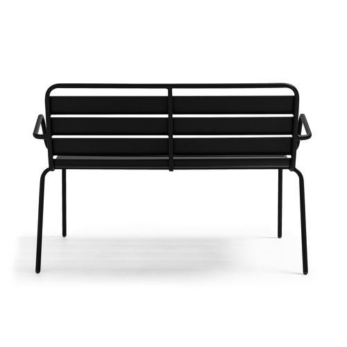 Banc De Jardin En Métal Noir Palavas