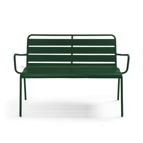 Banc De Jardin En Métal Vert Forêt Palavas