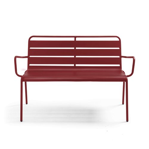 Banc De Jardin En Métal Pourpre Palavas