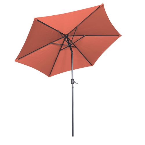 Parasol Droit 3m Inclinable à Manivelle En Aluminium Terracotta Matera