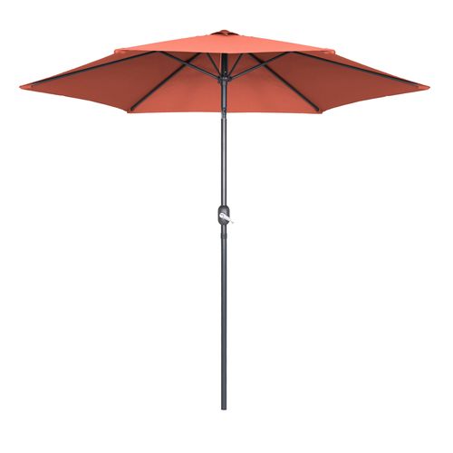 Parasol Droit 3m Inclinable à Manivelle En Aluminium Terracotta Matera