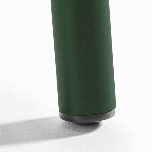 Ensemble Table De Jardin Carrée Et 2 Fauteuils Acier Vert Forêt Palavas