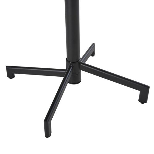 Ensemble Table 70 Cm Et 2 Chaises De Jardin En Métal Gris Anthracite