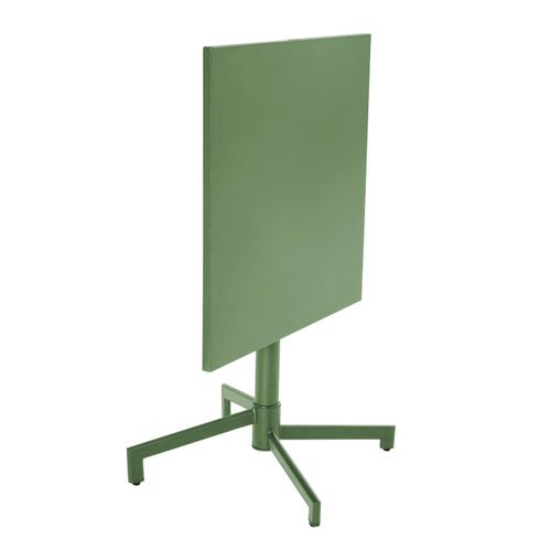 Ensemble Table 70 Cm Et 2 Chaises De Jardin En Métal Vert Cactus Palavas