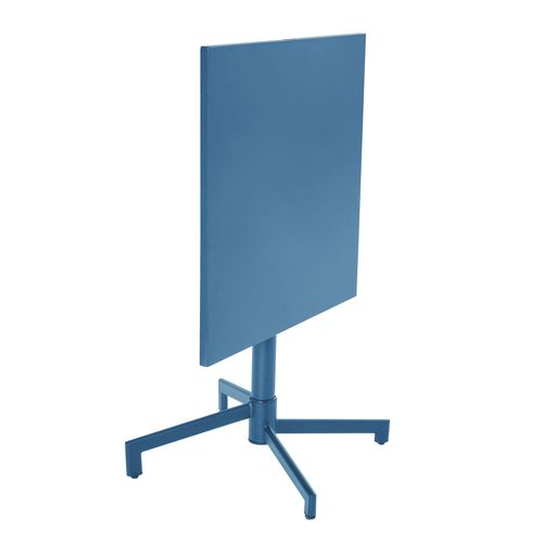 Ensemble Table 70 Cm Et 2 Chaises De Jardin En Métal Bleu Pacific Palavas