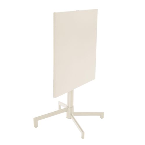 Ensemble Table 70 Cm Et 2 Chaises De Jardin En Métal Ivoire Palavas