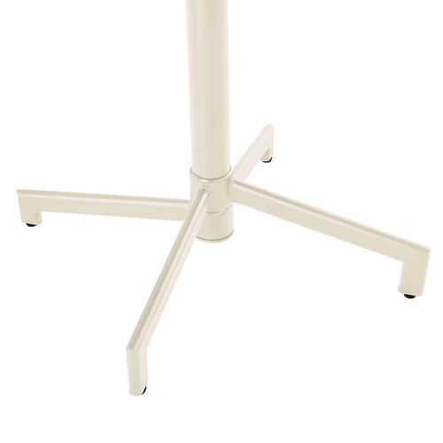 Ensemble Table 70 Cm Et 2 Chaises De Jardin En Métal Ivoire Palavas