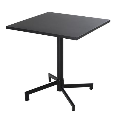 Ensemble Table 70 Cm Et 2 Fauteuils De Jardin En Métal Gris Anthracite Palavas