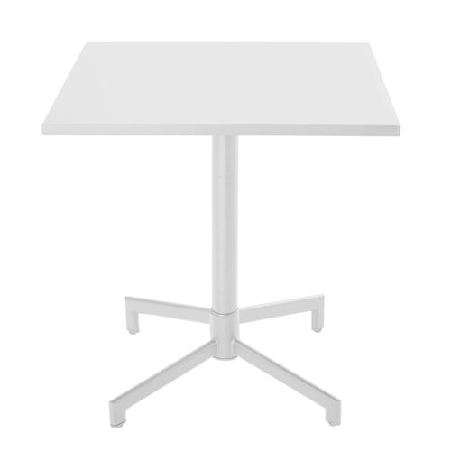 Ensemble Table 70 Cm Et 2 Fauteuils De Jardin En Métal Blanc Palavas