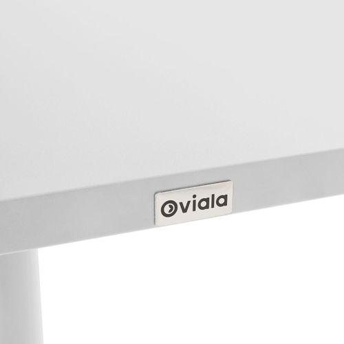 Ensemble Table 70 Cm Et 2 Fauteuils De Jardin En Métal Blanc Palavas