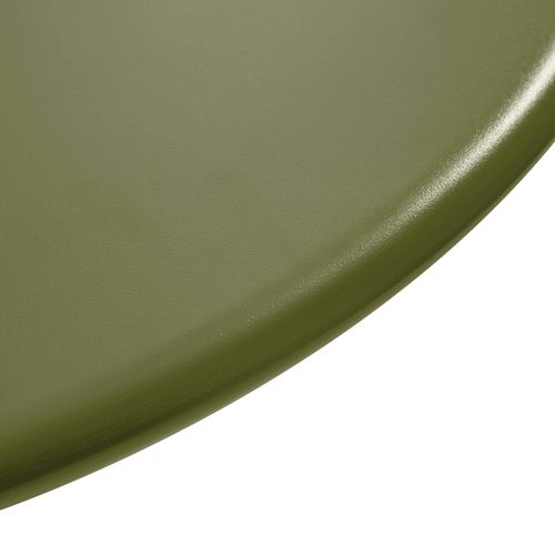Ensemble Table De Jardin Et 2 Chaises En Métal Vert Kaki Palavas