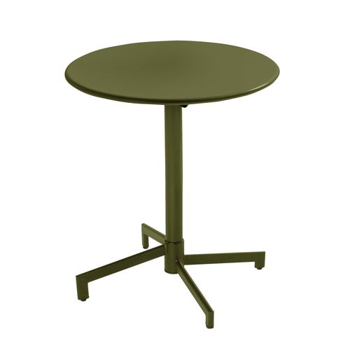 Ensemble Table De Jardin Et 2 Chaises En Métal Vert Kaki Palavas