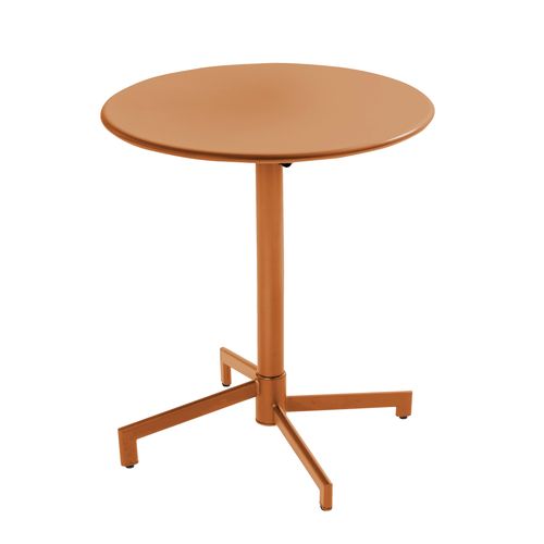 Ensemble Table De Jardin Et 2 Chaises En Métal Caramel Palavas