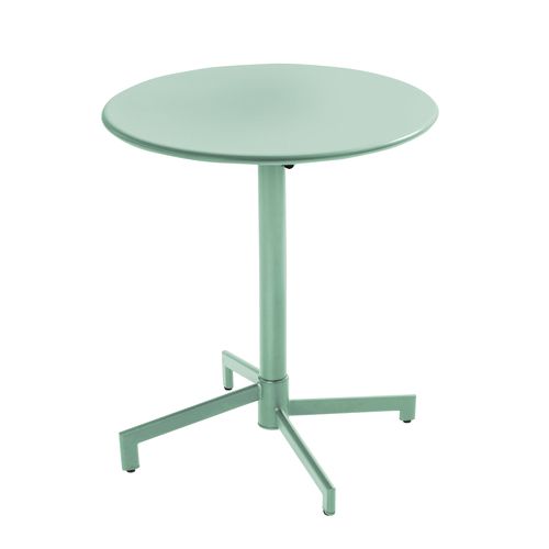 Ensemble Table De Jardin Et 2 Chaises En Métal Vert Sauge Palavas