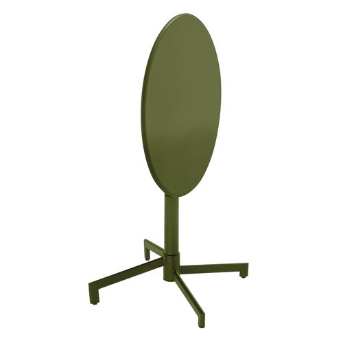 Ensemble Table De Jardin Et 2 Fauteuils En Métal Vert Kaki Palavas