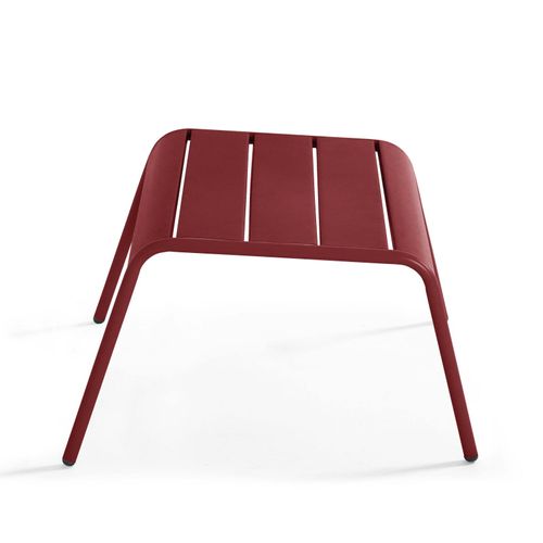 Lot De 2 Fauteuils Relax Avec Repose-pieds En Métal Pourpre Palavas