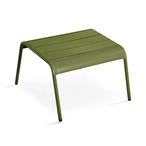 Lot De 2 Fauteuils Relax Avec Repose-pieds En Métal Vert Kaki Palavas