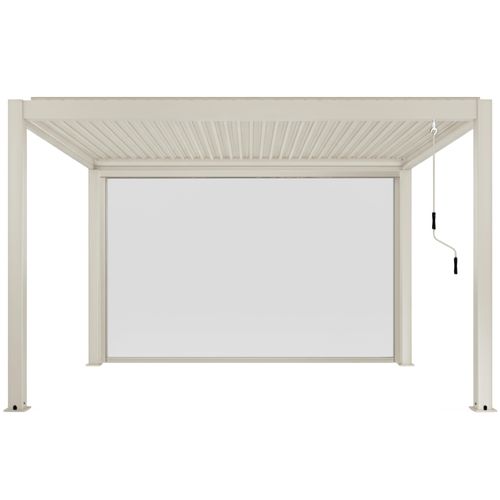 Store Pour Pergola Bioclimatique Kavala Et Thebes 3,67 X 2,32 M Crème
