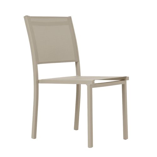 Table Extensible Aluminium Et Céramique Avec 10 Chaises Beige Tivoli