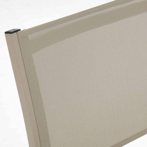 Lot De 2 Chaises De Jardin Aluminium Et Textilène Crème