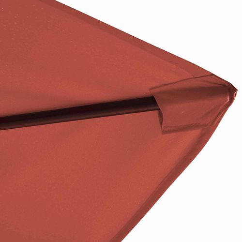 Parasol Déporté 3 X 3 M Carré Et 4 Dalles Lestées Terracotta Genova