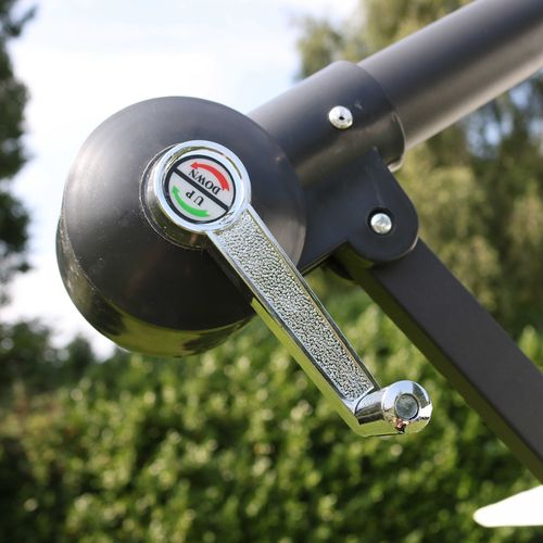 Parasol Déporté 3 X 3 M Et 4 Dalles à Lester Remplisable Terracotta