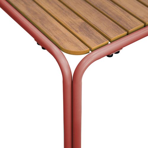 Table De Jardin Bistrot Métal Et Polywood 70 Cm Et 2 Fauteuils Argile